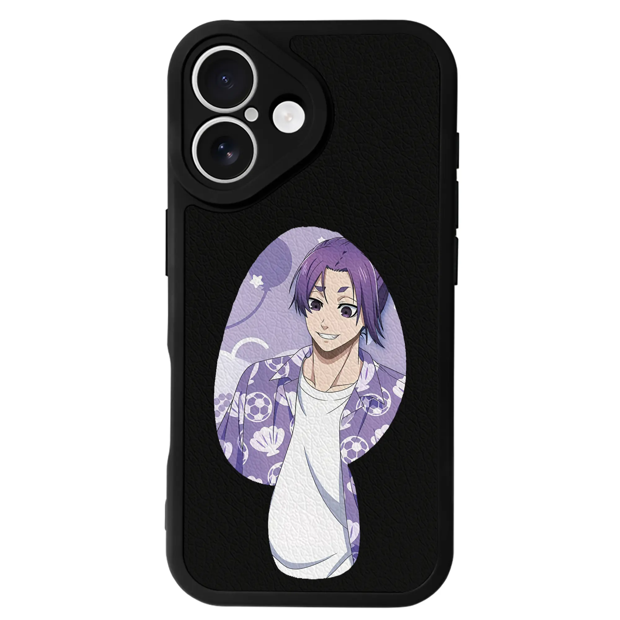 ブルーロック グッズ 御影 玲王 - IPhone 16シリーズ対応 ・ シリコンスマホケース ・ レザー調 ・ 高精度フィット ・ 耐衝撃 ・ ワイヤレス充電対応 ・ 精密カット